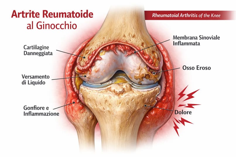 artrite reumatoide ginocchio