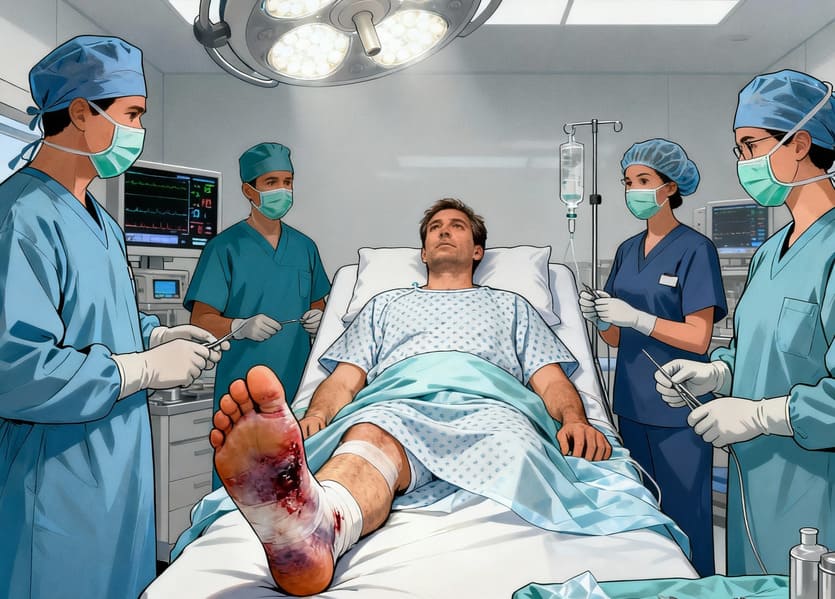 chirurgia per piede schiacciato