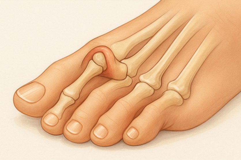 dita dei piedi a martello