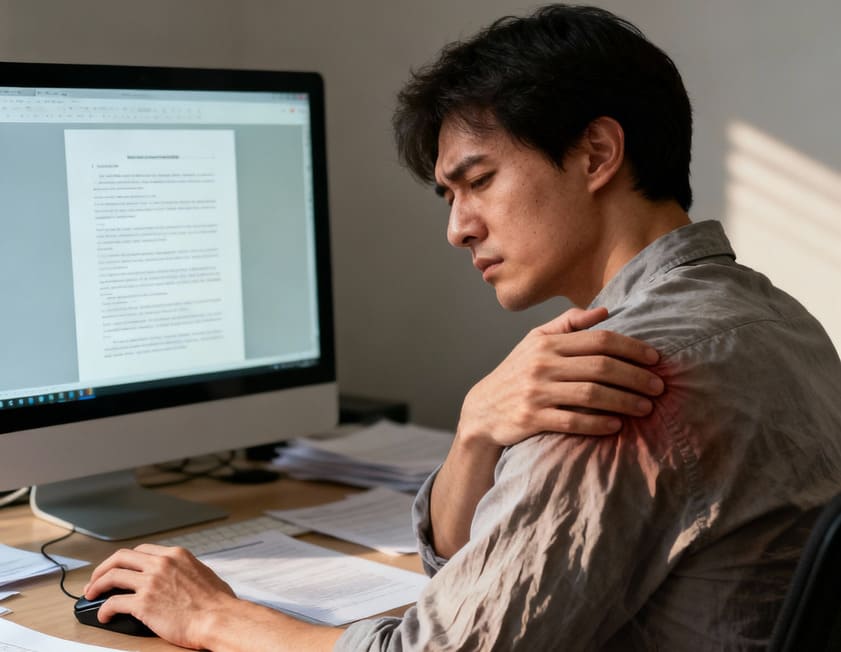 dolore alla spalla da PC