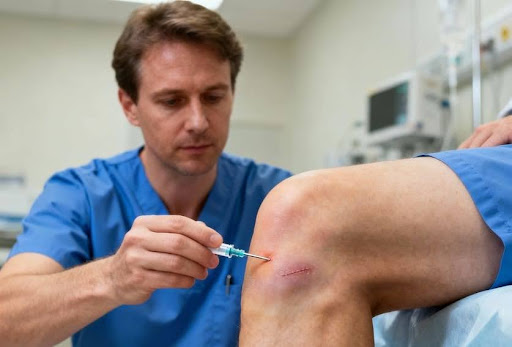 esempio artrocentesi ginocchio