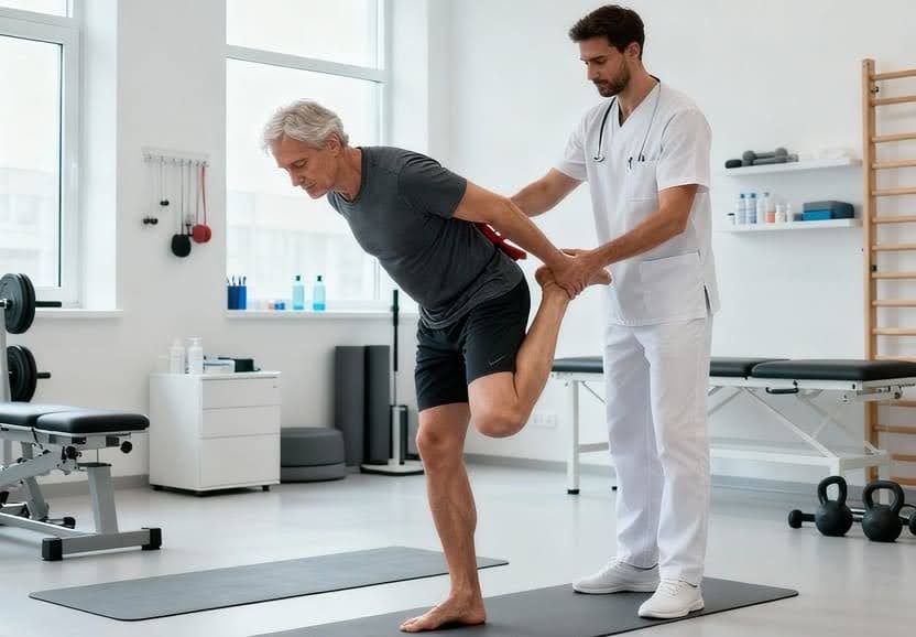 fisioterapia per dolore alla parte superiore del piede