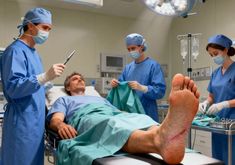 intervento per piede piatto