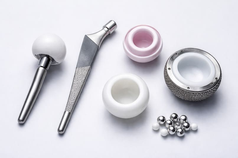 componenti e materiali per protesi d'anca