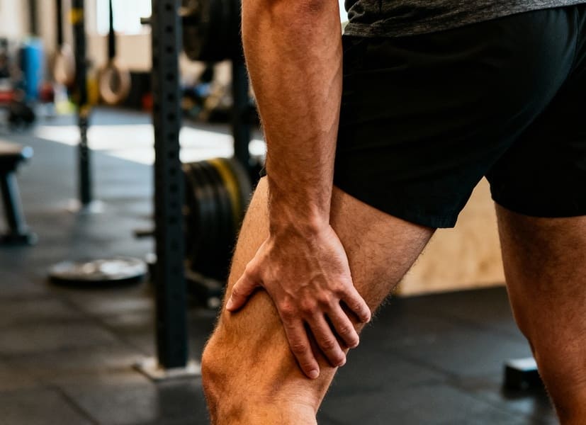 sportivo con dolore al tendine popliteo